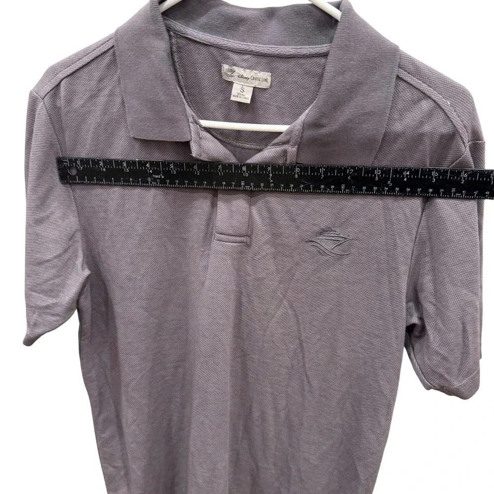 Disney‎ Cruise Line Mens Polo Shirt Small Gray Short Sleeve Embroidered Logo S